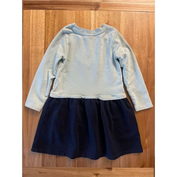 Hanna Andersson Girls Unicorn Dress Size 6-7 Blue Knee Length Casual - Picture 4 of 4